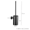 Portacepillo de Inodoro Gris Metalizado, Antiolor Acero Inoxidable 304 Montado en Pared Cepillo de Limpieza para Baño, Tipo Montado en Pared