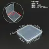 Caja de Plástico PP Cuadrada Transparente Almacenamiento Caja de Piezas Joyería Joyería Caja de Embalaje de Productos Pequeños Caja de Exhibición de Muestras