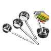 Cucharón de agua de acero inoxidable 304 con mango extendido, cuchara extra gruesa, cucharón de agua para cocina y cafetería, cucharón grande para sopa, cucharón para sopa, cucharón de agua