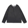 Moletom Casual Solto Yidao Vintage 26 Primavera Novo Retro Americano Simples Jovem Versátil Falso Duas Peças