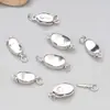 Plata de Ley S925 Broche Hebilla de Perla Botón Moda Retro Simple Doble Anillo Accesorios DIY Hecho a Mano Material de Abalorios
