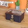 Caja de Lata con Almacenamiento Bloqueable Caja de Almacenamiento Retro de Hojalata Caja de Joyería con Cerradura de Contraseña Organizador de Escritorio para Documentos y Artículos Varios