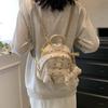 Mochila de Urso Fofo para o Dia a Dia 2025 Nova Moda Versátil Tendência Mochila para Estudante Universitário Feminino Grande Capacidade Bolsa Escolar