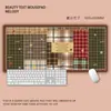 Mouse Pad Retrô Patchwork Super Grande Alta Aparência Escritório Impressão Criativa Esports Antiderrapante Meninas Teclado Pad de Mesa
