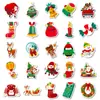 Pegatinas de Navidad, Campanas de Aspecto Elevado, Calcetines de Muñeco de Nieve, Pegatinas de Papá Noel, Materiales para Manualidades DIY, Pegatinas Creativas