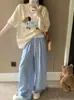 Camiseta de manga corta de algodón grueso para mujer, estilo americano, holgado, de verano, con diseño retro, estilo nicho, de media manga, moderna.