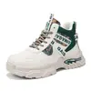Zapatos de Hombre Talla Grande Nuevos Zapatos Deportivos Casuales para Exteriores Cuatro Estaciones Suela Gruesa Aumentadores de Altura Zapatos de Papá con Cordones de Moda Botas Martin