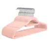 Perchas de Flocado Sin Costuras, Perchas de Plástico Antideslizantes Multifuncionales para Ropa Seca y Húmeda, Perchas Mágicas para el Hogar, Perchas de Terciopelo