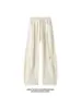 Coleção Outono 2026: Calça Wide Leg Plissada Efeito Linho Branco, Tamanhos M-5XL, HK26675-Especial P26