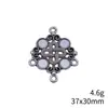 37X30Mm 4,6g Multicor DIY Acessórios Vintage Conectores para Brincos