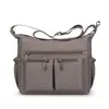 Nova Bolsa de Ombro Única com Múltiplos Bolsos Cor Sólida 2026 para Mulheres, Bolsa Transversal Leve de Grande Capacidade para o Dia a Dia e Viagens
