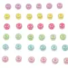 Cuentas sueltas acrílicas nacaradas de color sólido con perforación cuatrifacial para cadenas de teléfono móvil, accesorios para pulseras hechas a mano DIY