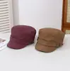 Boina Estilo Japonês Lisa para Mulheres, Outono e Inverno, Boina Vintage, Chapéu de Cavaleiro Desgastado, Boné de Beisebol Tendência Atacado