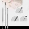 Exprimidor de oídos de acero inoxidable, 7 piezas, portátil, para niños, con espiral de doble cabezal, herramienta de masaje con resorte