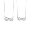 Anillo Mobius de plata de ley 925 para pareja, collar ligero de lujo con circonitas de alta calidad, cadena de clavícula con colgante de símbolo ilimitado