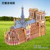 Puzzle de Madera 3D de Gran Venta Modelo de Edificio Antiguo Juguete Educativo de Ensamblaje Manual Adorno para Puestos Callejeros
