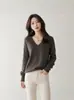 Otoño Invierno Nuevo Cuello en V Manga Larga Jersey Ropa de Punto para Mujer Tallas Grandes Ropa para Mujer Top Venta Caliente Transfronteriza Pedido de Comercio Exterior