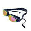 Fábrica Tuojian G7200M color mágico galvanizado luz plana gafas de natación cómodas marco grande buceo anti-vaho gafas de natación