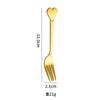 Juego de cuchara y tenedor de amor de acero inoxidable transfronterizo, tenedor y cuchara para niños, cuchara para postre, café, cuchara para fruta, cuchara de regalo de mano para boda