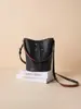 Moda Nova Camada Superior Cristal Couro Vegetal Bolsa Saco Maggie La Mesmo Estilo Bolsa de Ombro Transversal de Couro Genuíno para Mulheres