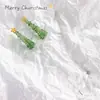 Resistente a altas temperaturas vidro borossilicato alto árvore de Natal palito para misturar café chá com leite leite em pó colher palito para misturar coquetel presente