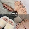 J241-280 usar uñas postizas para uñas de los pies chicas calientes espejo hielo a través de taladro de destello fino transfronterizo uñas postizas al por mayor