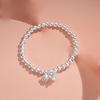 Pulsera de Cuentas Redondas Orquídea Suzuki para Mujer, Simple, de Moda, Pulsera Brillante de Cuentas, Nicho Femenino, Versátil, Regalo para Novia