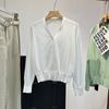 25 Novedades Primavera y Verano Ropa de Mujer Cardigan de Punto Fino Transparente con Cuello en V / Suéter de Punto Fino Top Camisa de Aire Acondicionado 474984