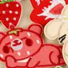 Nuevos Artículos Más Vendidos Lindos Dibujos Animados Serie de Animales de Fresa Accesorios para Ropa Autoadhesivos Accesorios DIY Bordados Pegatinas de Tela