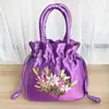 Bolsa de Mano de Tela, Bolso de Mano para Mujer, Bolso Pequeño, Estilo Retro, Bolso Bordado Hecho a Mano Versátil, Bolsa para Teléfono Móvil, Billetera para Monedas