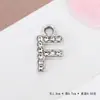 Acessórios de Pingente de Letra com Strass Cruzado Europeu e Americano Moda Elegante Versátil Pingente de Liga Material para Acessórios de Joias DIY