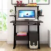 Mesa de Escritorio para Computadora con Impresora Integrada 70 cm de Largo Escritorio Casi Pequeño Puede Soportar Dos Estantes Micro Estrecho
