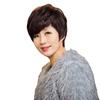 En stock Nuevo estilo Peluca de cabello corto rizado para personas de mediana edad y mayores Peinado para mujeres Madre Anciano Peluca superior completa cubierta