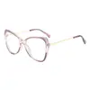 Gafas retro ojo de gato de montura grande para mujeres con rostro cuadrado o redondo, sin graduación, bloqueadoras de luz azul, se pueden equipar con lentes fotocromáticos de graduación, un esencial sin maquillaje