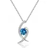 Collar con Colgante de Cruz de Plata de Ley S925 Transfronterizo Europeo y Americano para Mujer con Doce Piedras de Nacimiento, Cadena para Clavícula Versátil y Elegante