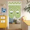Cortina de Puerta de Forma Irregular Color Crema para Dormitorio, Cortina Divisoria para Uso Doméstico, Cortina de Tela sin Perforaciones para Baño, Media Cortina para Cocina y Estudio