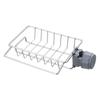 Estante de almacenamiento para grifo, estante de acero inoxidable para fregadero de cocina, cesta de drenaje de esponja sin perforaciones, cesta colgante para paño de cocina