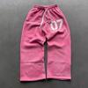 07 Conjunto de Moletom Solto Street Tendência para Homens e Mulheres, Conjunto de Calça e Moletom com Capuz e Zíper Esportivo Hip-Hop Tendência