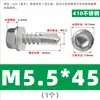 Parafusos Autoperfurantes para Telhado de Aço Inoxidável 410 com Cabeça Sextavada Externa Autoperfurantes com Ponta Perfurante 5.5M4.2M4.8M6.3