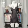 Lingerie floral com costas e nádegas à mostra, camisola transparente, bojo de tule, vestido de casa com alças franzidas A066 Lingerie Erótica