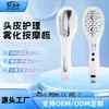 Dispositivo para el Cuidado del Cabello, Aplicador para el Cuero Cabelludo, Líquido Atomizado, Peine Masajeador Eléctrico, Cuidado del Cabello con Luz Roja, Microcorriente EMS, Vibración Iónica
