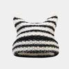 Gorro de Lã Listrado Estilo Ins Deviruchi Coreano para Crianças Outono e Inverno Celebridade da Internet Fotografia de Rua Doce Legal Gorro Tricotado Quente Maré