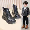 Botines Martin para niña, estilo británico, nueva colección de invierno 2026, botines con forro de felpa estilo coreano, botines cortos casuales y de moda para niño