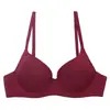 Sujetador sexy europeo y americano sin costuras, liso, para busto pequeño, push-up, anti-caída, ajustable, sujetador para mujer de busto grande, adelgazante, talla grande