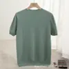 Pronto para Vestir da Primeira Linha Lã 100% Pura Tricô de Manga Meia-Manga Tricô Masculino Casual de Negócios Versátil Cor Lisa Peça Básica Tricô Sem Costura