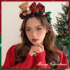 Bonita diadema de oso de peluche, regalo navideño, diadema, decoración navideña, tarjeta para el cabello, joyería con foto, accesorios para el cabello para mujeres
