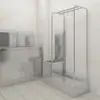 Fregadero de Mopa de Acero Inoxidable 304 para Hospital con Estante para Mopa y Grifo, Doble Fregadero para Lavadero de Instalación Sanitaria