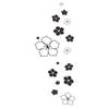 Fan Xi Nuevo Arte Simple Floral Blanco y Negro Dormitorio Sala de Estar Entrada Embellecimiento de Pared Adhesivos Decorativos de Pared FX-B75