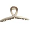 Elegante pasador estilo blanco arroz para mujer, pinza para el pelo de moño en la parte trasera de la cabeza, nuevo clip de tiburón 2025, pasador simple versátil, tocado