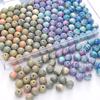 8/10mm Resina Pintura a Óleo Contas Soltas Contas Redondas Artesanal DIY Pulseira Colar Pingente Acessórios para Bolsa